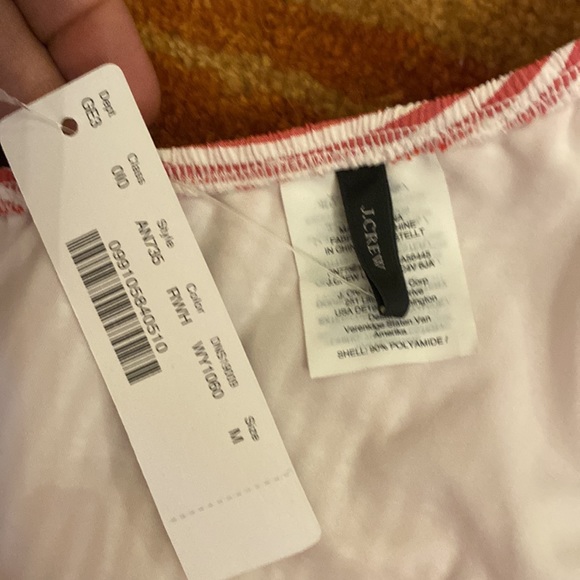 J. Crew M Medium one shoulder bikini top in seersucker NWT - Picture 4 of 4